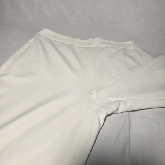 ELIE TAHARI Officecore Mob Wife IVORY Hi-Rise Wide Leg Cropped  Trouser Size 12 - Picture 7 of 16